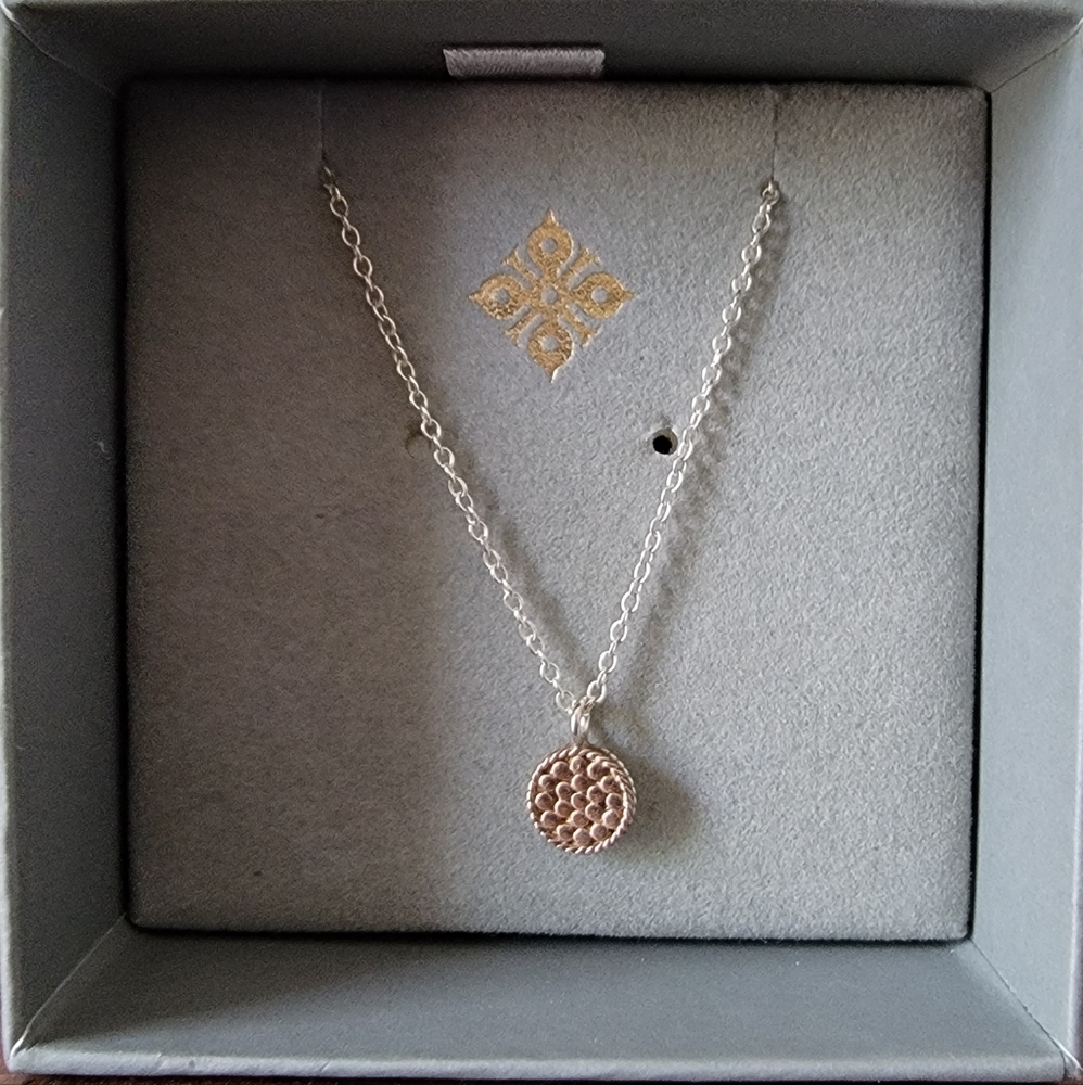 Anna Beck Rose  Gold Classic Mini Circle Necklace - Reversible